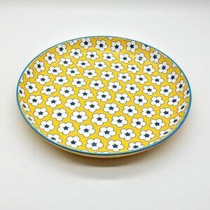 Christopher Vine Australia Yellow Blue Cotton Bud Porcelain Plate